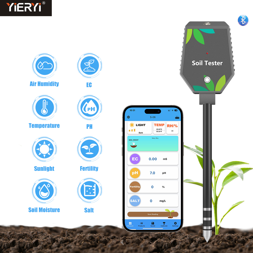 Yieryi 8-in-1 Smart Soil Teste - Plant Parent App recension och pris