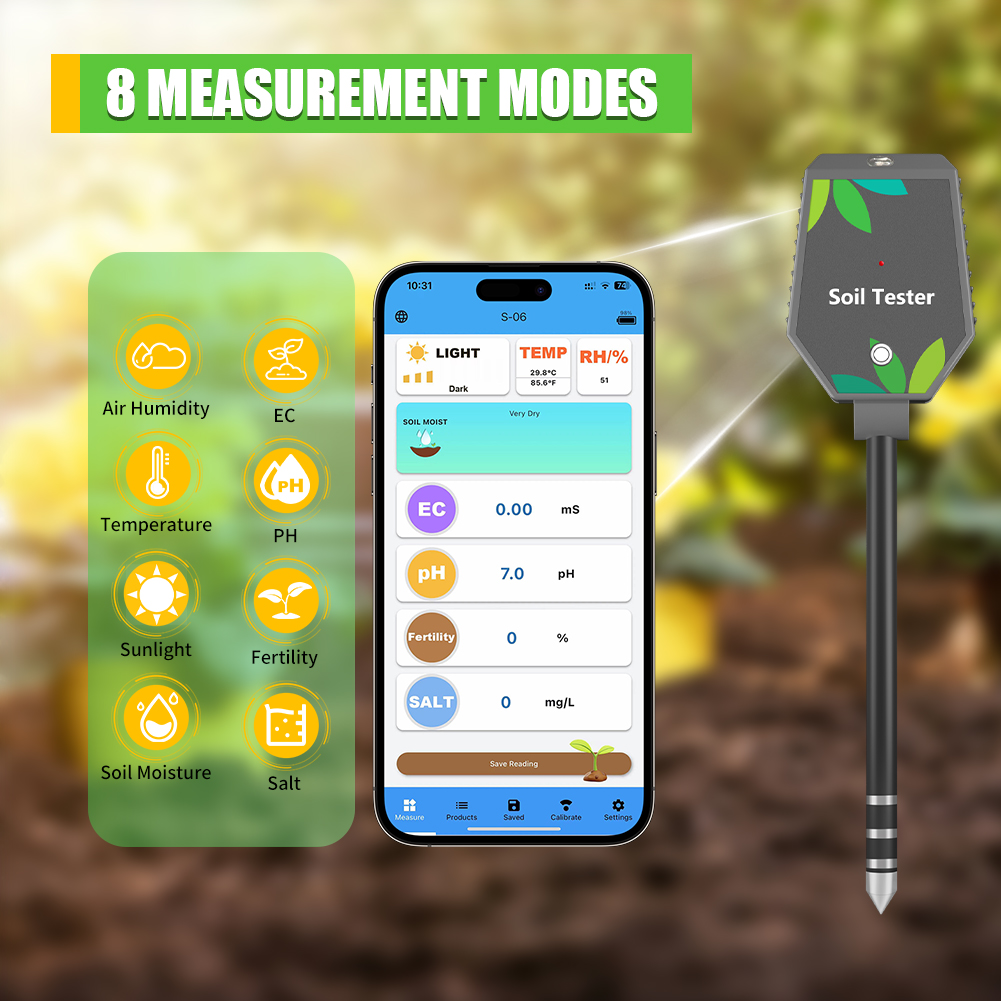 Yieryi 8-in-1 Smart Soil Teste - Plant Parent App recension och pris