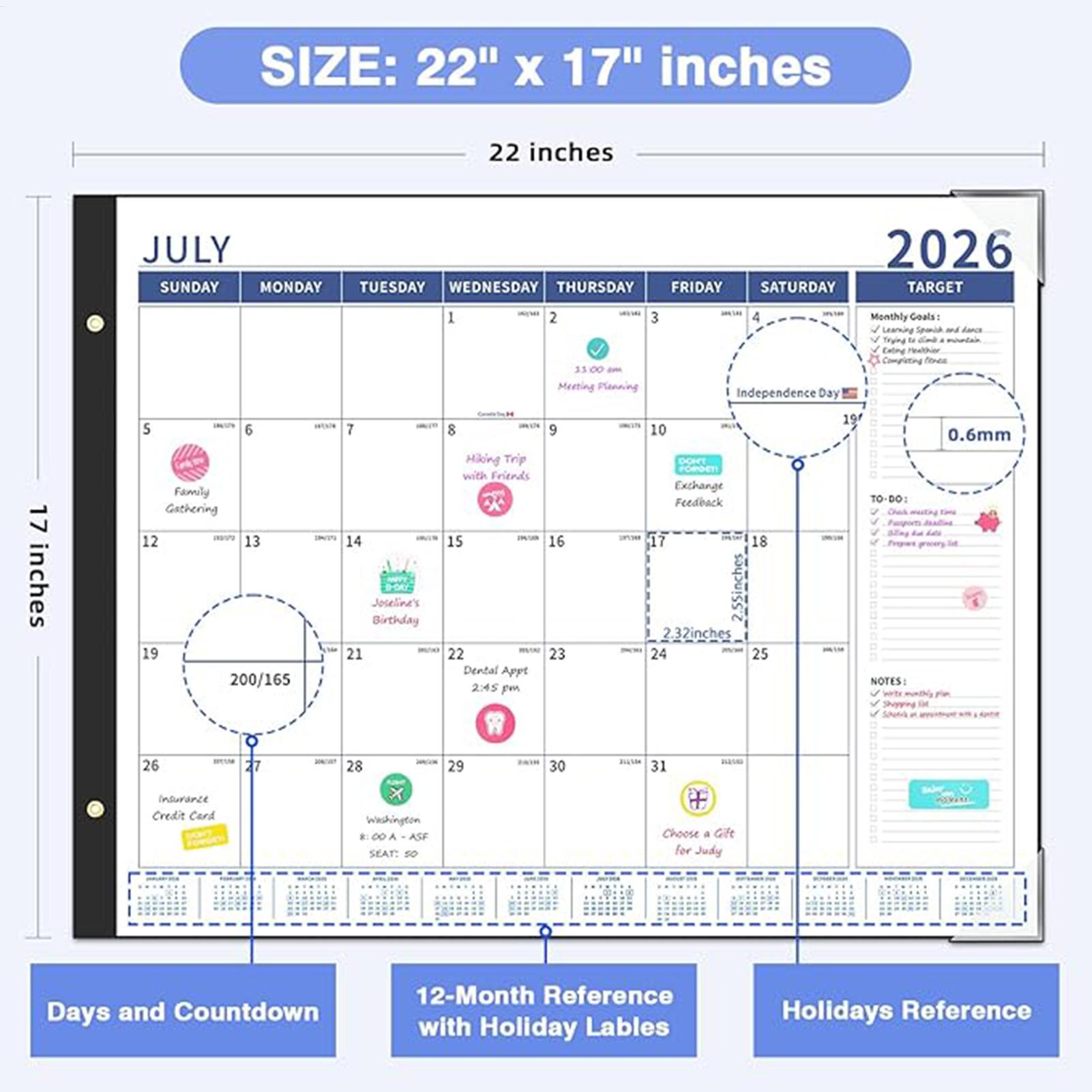 Large Calendar 2026-2027 Daily - Planned Parenthood recension och pris