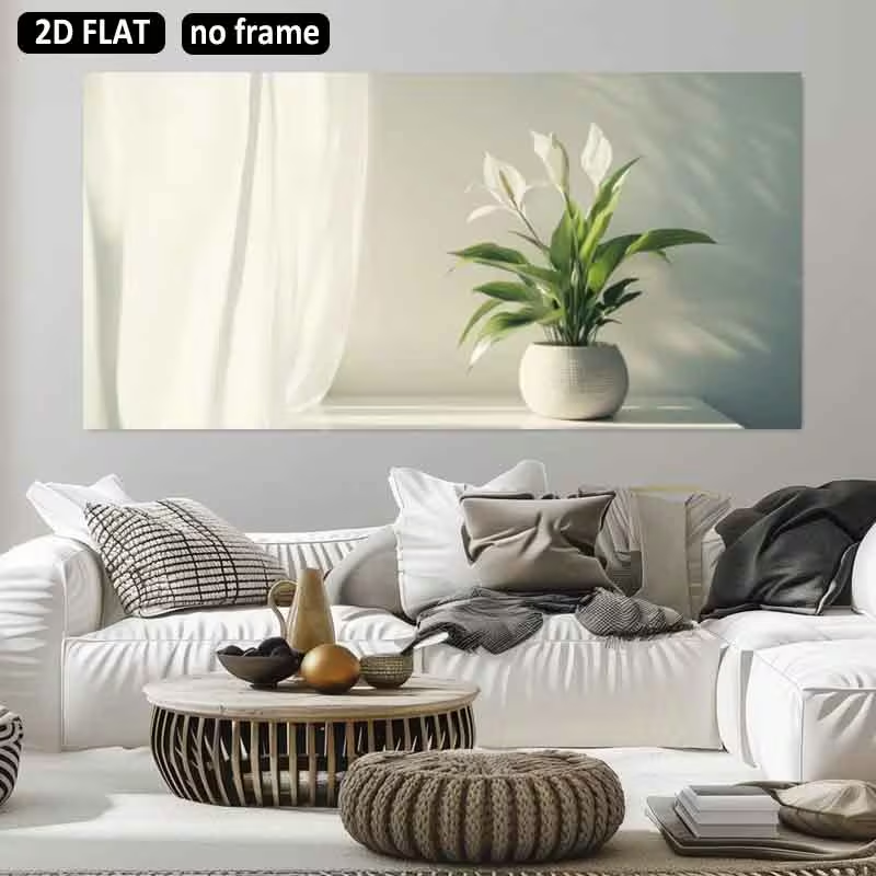 2D Flat, 2D Flat 1pc 31.49X62. - Peace Lily White recension och pris