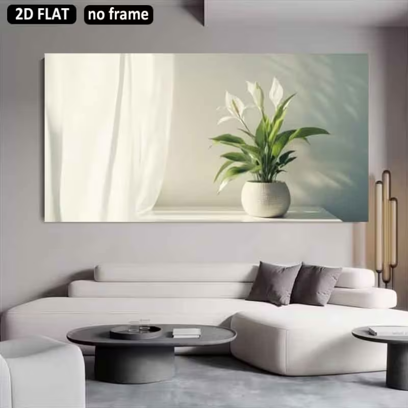 2D Flat, 2D Flat 1pc 31.49X62. - Peace Lily White recension och pris
